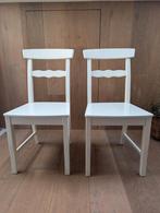 2x IKEA Lanni eetkamerstoel wit, Huis en Inrichting, Stoelen, Ophalen, Gebruikt, Wit, Twee