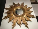 Antieke houten zonnespiegel 71 cm  echte de knudt, Antiek en Kunst, Ophalen of Verzenden, Rond, 50 tot 100 cm