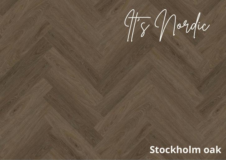 Luxe Eiken PVC Click Vloer - Visgraat of Plank €17,50/m², Huis en Inrichting, Stoffering | Vloerbedekking, Nieuw, Laminaat, Crème