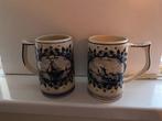 Delft blauwe mokken Heineken 2 stuks, Ophalen of Verzenden