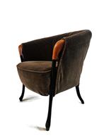 Prachtige vintage Giorgetti Italiaans design fauteuil, Huis en Inrichting, Fauteuils, Ophalen, Hout, Gebruikt, 75 tot 100 cm