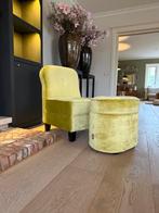 2 Groene stoelen met hokers, Huis en Inrichting, Stoelen, Ophalen, Zo goed als nieuw