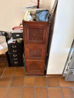 Antieke Eiken Archiefkast met 3 Laden, Ophalen