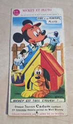 130) ORIGINELE RECLAME CADUM ZEEP MICKEY MOUSE/PLUTO, Ophalen of Verzenden, Overige figuren, Gebruikt, Plaatje, Poster of Sticker