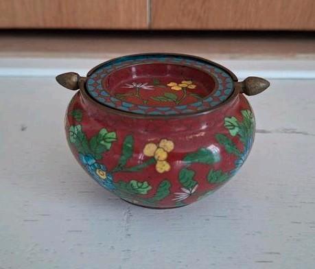 19e eeuw cloisonne wierrookpotje, Antiek en Kunst, Antiek | Emaille, Ophalen of Verzenden