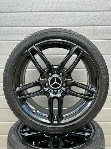 18” INCH MERCEDES A CLA KLASSE VELGEN ORIGINEEL ZWART 5x112 beschikbaar voor biedingen