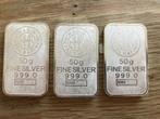 Nadir 50 gram zilverbaar / 3 stuks, Ophalen of Verzenden, Zilver