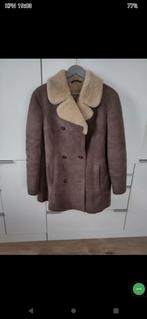 Super #vintage #shearling #lammy 40/42 taupe #leer, Ophalen of Verzenden, Zo goed als nieuw, Maat 38/40 (M), Bruin