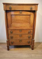 Antieke Hollandse secretaire à abbatant, klepbureau, Ophalen of Verzenden