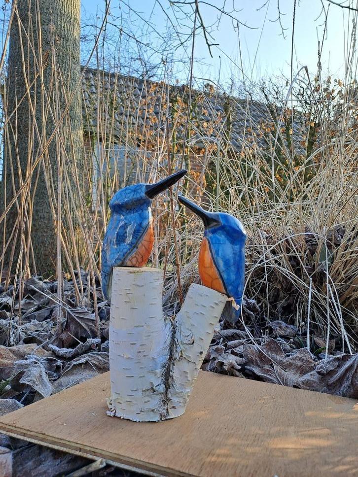 ijsvogel keramiek raku vogel, Tuin en Terras, Overige Tuin en Terras, Nieuw, Ophalen of Verzenden