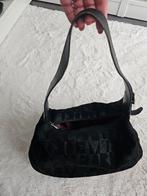 Schoudertas van Furla. Suède met leer. Zwart, Ophalen of Verzenden, Zo goed als nieuw, Zwart, Leer