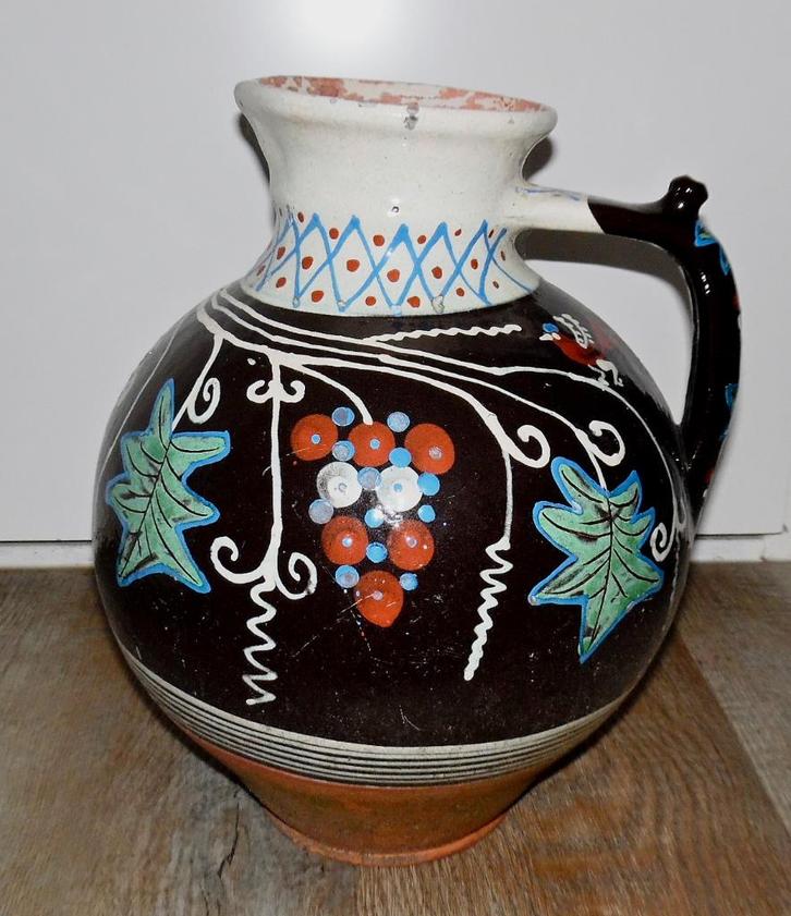 Vintage Hongaarse kleikruik, oogstkan, Antiek en Kunst, Antiek | Vazen, Ophalen of Verzenden