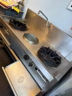 Horeca wok tafel, Huis en Inrichting, Keuken | Complete keukens, Ophalen of Verzenden, Zo goed als nieuw