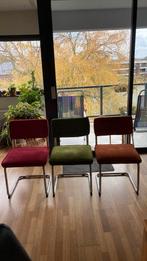 Gekleurde eetkamer stoelen, Huis en Inrichting, Ophalen, Gebruikt, Overige kleuren, Metaal