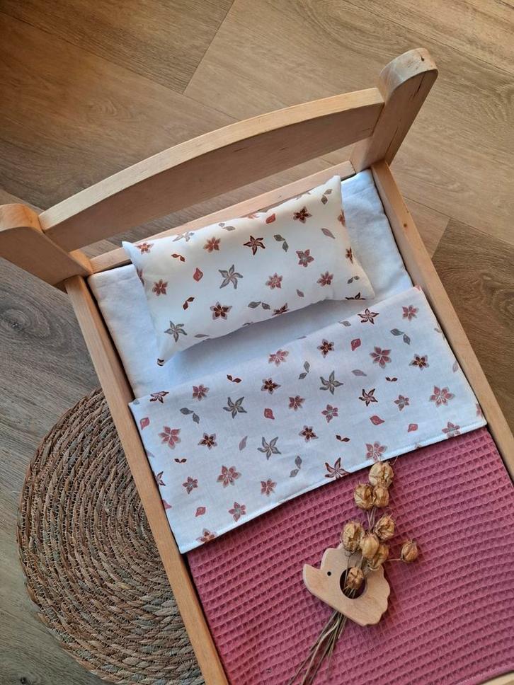 Poppendekenset voor  oa ikea duktig poppenbed/poppenwagen, Kinderen en Baby's, Speelgoed | Poppen, Nieuw, Babypop, Ophalen of Verzenden