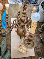 Oude  zware lamp vintage kroonluchter, Ophalen, Gebruikt, Metaal, Vintage