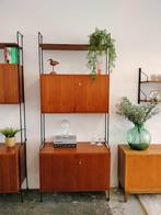 Vintage, modulair wandsysteem Omnia Möbel, Hilker, Huis en Inrichting, Ophalen, Gebruikt, 25 tot 50 cm, 200 cm of meer