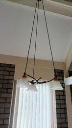 3-delige hanglamp, Huis en Inrichting, Lampen | Hanglampen, Ophalen of Verzenden, Zo goed als nieuw, Glas, 75 cm of meer