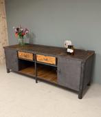 Werkbank, Dressoir, Vintage dressoir, Industrieel, Toonbank, Ophalen of Verzenden