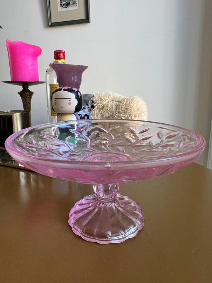 Neon roze bonbon schaal / étagère, Huis en Inrichting, Woonaccessoires | Etagères, Zo goed als nieuw, Ophalen of Verzenden
