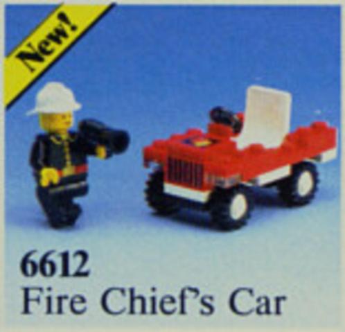 Lego Town Classic Town Fire 6612 Fire Chief's Car, Kinderen en Baby's, Speelgoed | Duplo en Lego, Zo goed als nieuw, Lego, Complete set