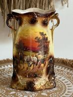 antiek vaasje met paarden, Ophalen of Verzenden