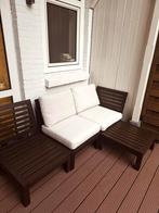 4x IKEA ÅPPLARÖ/NÄMMARO Lounge Stoelen + 4 x Kussens, Ophalen of Verzenden, Zo goed als nieuw, Bruin