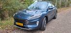 Ford Kuga 1.5 Ecoboost 150PK Titanium X als nieuw | Adapt.cr, Auto's, Voorwielaandrijving, 1800 kg, Blauw, Leder en Stof