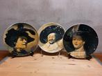 3 Delfts aardewerk wandborden, handgeschilderd, Interbellum, Antiek en Kunst, Antiek | Wandborden en Tegels, Ophalen of Verzenden