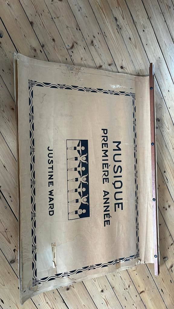 Muziekles posters Justine Ward, Verzamelen, Posters, Ophalen, Gebruikt, Deurposter of groter, Rechthoekig Liggend