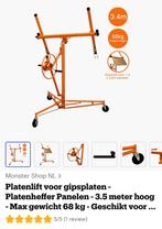 Platenlift - Gipsplatenlift - 3.5m - 68kg, Doe-het-zelf en Verbouw, Overige Doe-het-zelf en Verbouw, Ophalen, Zo goed als nieuw