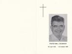 Bakker Wim 1935 Udenhout 1999 Tilburg priester, Ophalen of Verzenden, Bidprentje