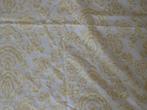 Vintage lap stof wit met gele bloemmotieven Ikea, Geel, Ophalen of Verzenden, Zo goed als nieuw, 30 tot 120 cm