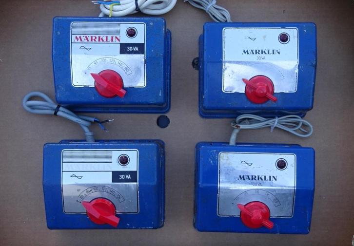 4 Marklin trafo's 30 VA met RUIME ERVARING, Hobby en Vrije tijd, Modeltreinen | H0, Gebruikt, Transformator of Voeding, Wisselstroom