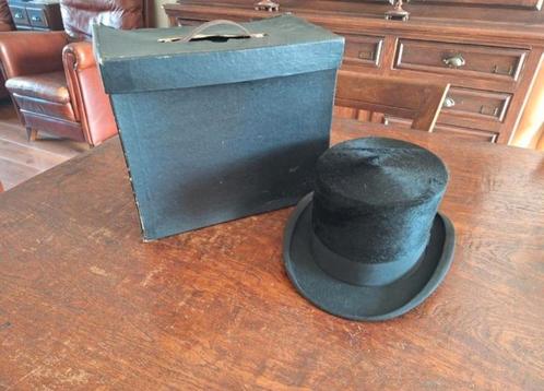 (1) Antieke Hoedendoos met Hoge Hoed, Antiek en Kunst, Curiosa en Brocante, Ophalen of Verzenden