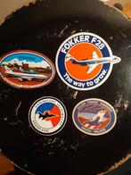 4 Stickers.  Fokker/KLM/Luchtmacht/Spaceshuttle, Verzamelen, Ophalen of Verzenden, Zo goed als nieuw, Kaart, Foto of Prent