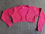 Fuchsia roze bolero met zilveren glitters maat 104-110, Ophalen of Verzenden, Zo goed als nieuw, Meisje, Trui of Vest