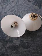 Melkglas Lampenkappen met Fitting, Huis en Inrichting, Ophalen, Gebruikt, Vintage kan in elk interieur