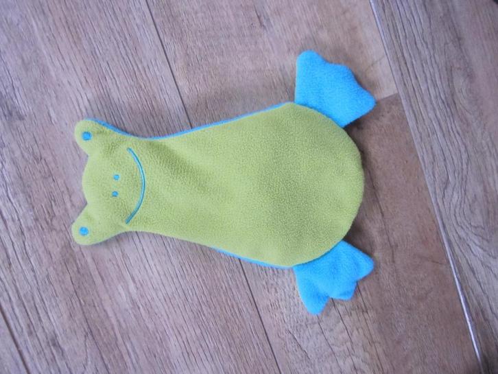 Difrax turquoise - groen zacht fleece knuffeldoek kikker, Kinderen en Baby's, Speelgoed | Knuffels en Pluche, Zo goed als nieuw