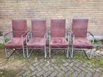 Eetkamerstoelen (4), Ophalen, Gebruikt, Bruin, Metaal