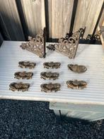 Zeven dezelfde antieke deur/ lade greepjes, Antiek en Kunst, Ophalen of Verzenden