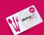 Dining gift bon ter waarde van 20 euro, Tickets en Kaartjes, Eén persoon, Cadeaubon