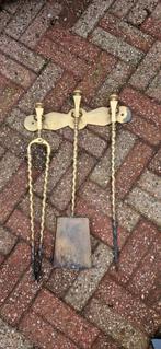 Koperen Openhaardstel, Ophalen of Verzenden, Gebruikt, Goud, Overige materialen