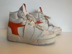 Paolo Rossi halfhoge sneakers gympen wit beige ecru rood 37, Verzenden, Wit, Sneakers of Gympen, Paolo Rossi