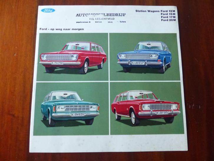 Ford 12M 15M 17M 20M station wagons 1968 groot formaat, Boeken, Auto's | Folders en Tijdschriften, Gelezen, Ford, Verzenden