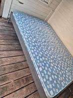 Metalen 2-persoonsbed incl. matras, Huis en Inrichting, Slaapkamer | Bedden, Ophalen, Gebruikt, 90 cm, Zwart