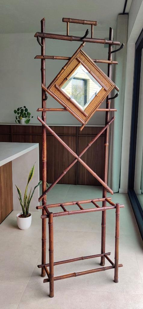 Prachtig Art-Deco kapstokmeubel / halmeubel, Huis en Inrichting, Woonaccessoires | Kapstokken, Zo goed als nieuw, Wandkapstok