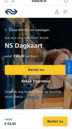 ns dagretour  2x volwassenen 2x kinderen, Drie personen of meer, Trein, Nederland, Algemeen kaartje