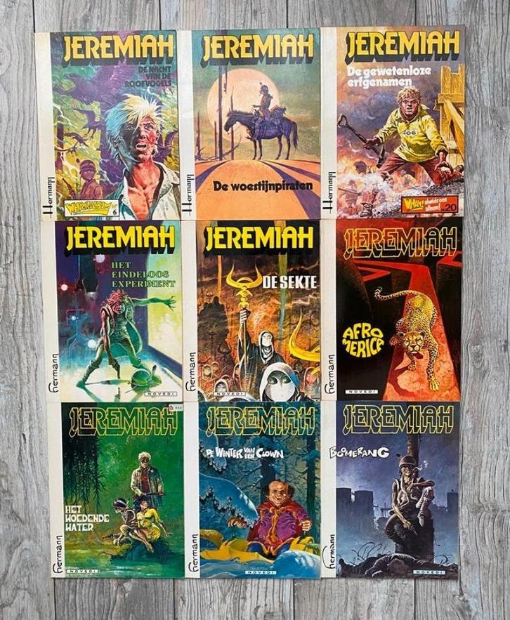 Jeremiah /Novedi 1e druk - 9 albums in nieuwstaat, Boeken, Stripboeken, Zo goed als nieuw, Meerdere stripboeken, Ophalen of Verzenden