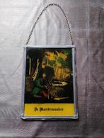 oude glas in lood hanger van de mandemaaker 18  X 24 cm, Antiek en Kunst, Antiek | Glas en Kristal, Ophalen of Verzenden